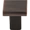 Elements 1" Overall Length Brushed Oil Rubbed Bronze Square Park Cabinet Knob 183DBAC - alternate 4